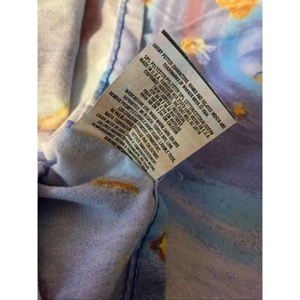 Vintage Harry Potter bedding top sheet 2000s Y2K twin sheets 5’x7.5’ Whimsigoth